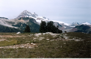 Continuing north past Elfin Lakes towards area below Mt Garibaldi 1997-09.